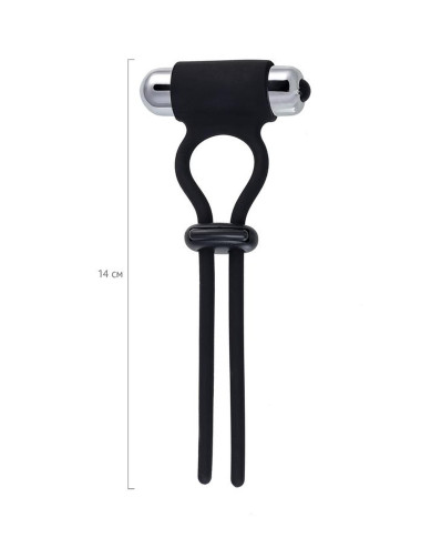A-Toys Erection enhancing lasso Jat , black, silicone, 14cm