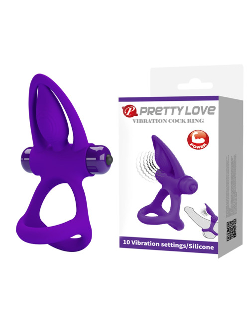 PRETTY LOVE - VIBRATION COCK RING, 10 vibration functions