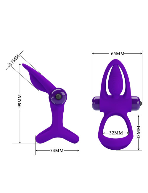 PRETTY LOVE - VIBRATION COCK RING, 10 vibration functions