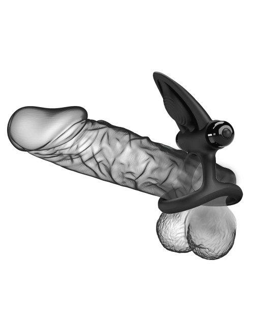 PRETTY LOVE - VIBRATION COCK RING Black, 10 vibration functions
