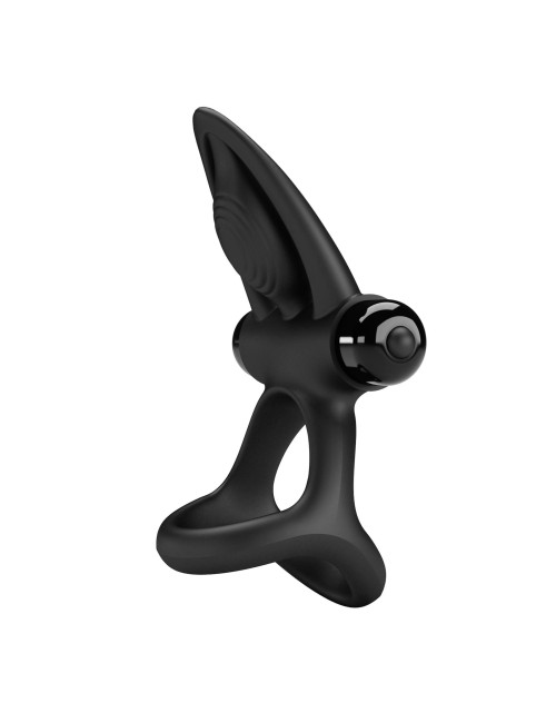 PRETTY LOVE - VIBRATION COCK RING Black, 10 vibration functions