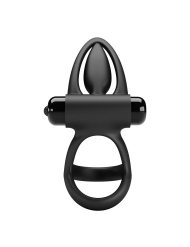 PRETTY LOVE - VIBRATION COCK RING Black, 10 vibration functions