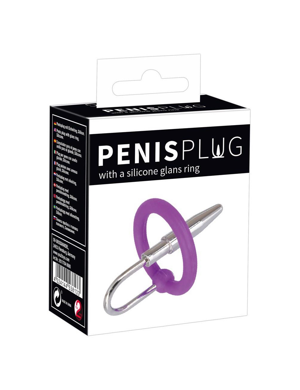 Korek Urethralny z Silikonowym Pierścieniem na Żołądź Penis Plug