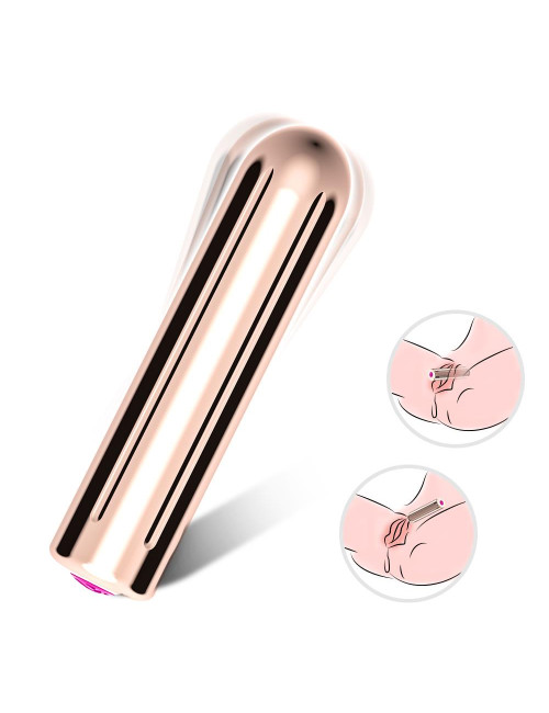 Różowy Mini Wibrator B-Series Joy Rock Rose z USB