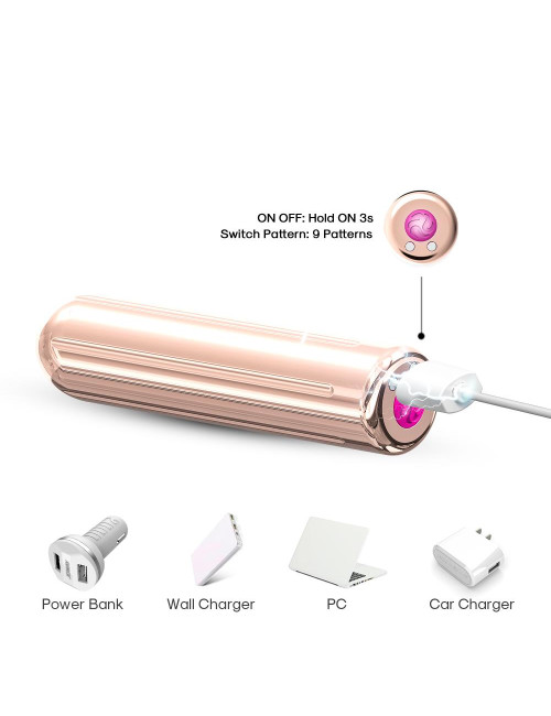 Różowy Mini Wibrator B-Series Joy Rock Rose z USB