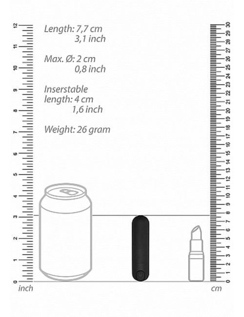 10 Speed Rechargeable Bullet - Black