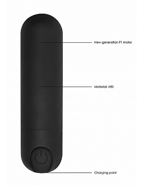 10 Speed Rechargeable Bullet - Black