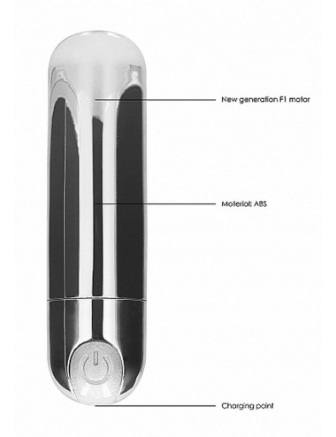 10 Speed Rechargeable Bullet - Silver