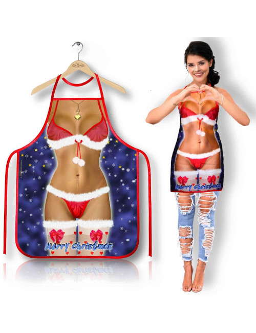 Fartuszek kuchenny 127MC Merry Christmas – śmieszny, sexy prezent na święta
