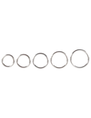Bad Kitty Set of 5 Metal Rings
