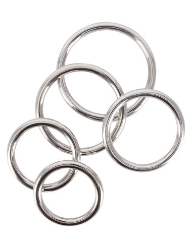Bad Kitty Set of 5 Metal Rings