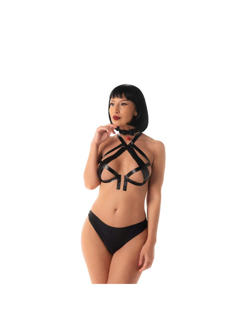 Red silicone ball gag with adjustable straps