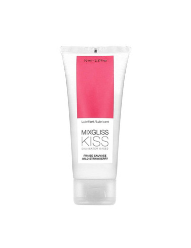 Mixgliss Kiss Wild Strawberry - Lubrykant wodny o smaku dzikiej truskawki, 70 ml