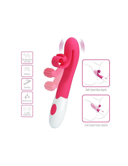 ROMANCE Różowy Wibrator i Stymulator - 30 Trybów, Ergonomiczny, Wodoodporny