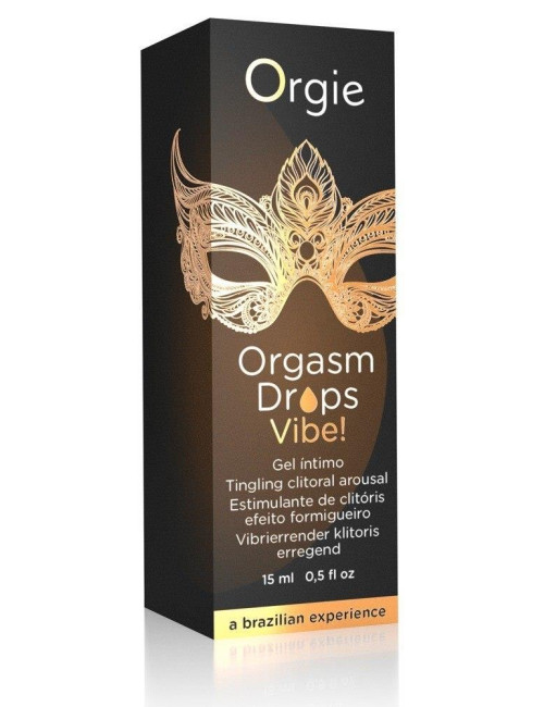 ORGIE Orgasm Drops Vibe Peach - Afrodyzjaki Żele Stymulujące Brzoskwiniowy Smak