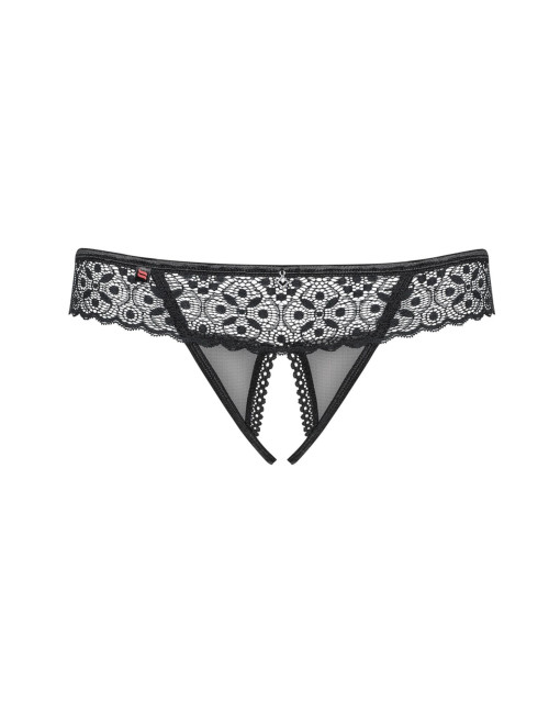 Obsessive Shibu Czarne Otwarte Stringi S/M