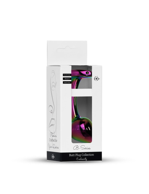 Plug-Jewellery Multicolour Curved PLUG-L Biżuteria Analna ze Stali Nierdzewnej, Zabawki Analne