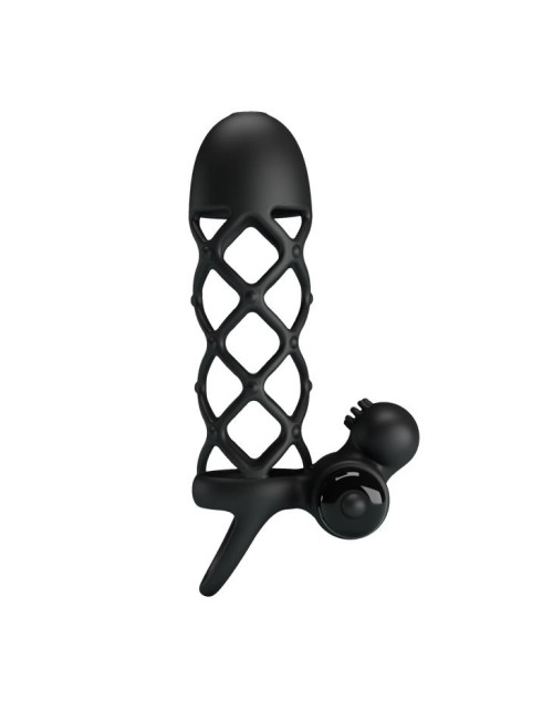 PRETTY LOVE Penis Sleeve I - Nakładka na penisa z 10 funkcjami wibracji | Zabawki erotyczne | Przedłużka