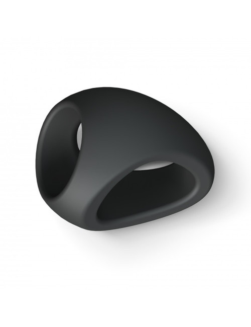 Flux Ring Black Onyx - Podwójny silikonowy pierścień erekcyjny bez wibracji