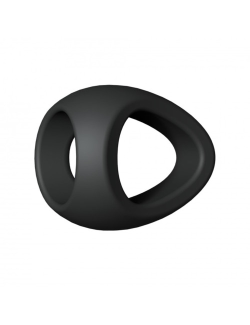 Flux Ring Black Onyx - Podwójny silikonowy pierścień erekcyjny bez wibracji