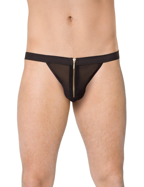 SoftLine Mens Thong 4526 Black - Męskie stringi OneSize
