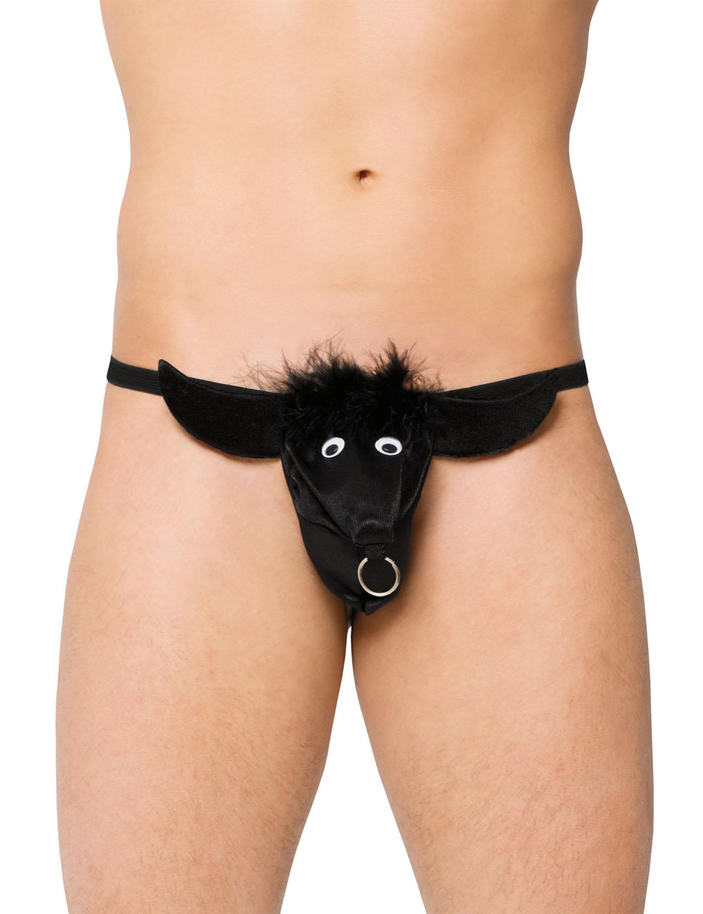 SoftLine Thong 4437 Black - Męskie stringi S/L