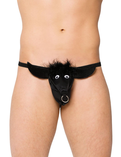 SoftLine Thong 4437 Black - Męskie stringi S/L