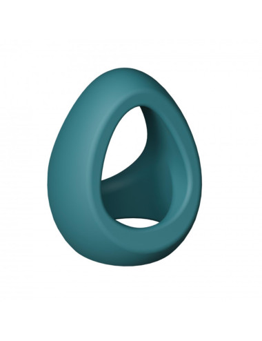 Flux Ring Teal Me - Pierścień na penisa bez wibracji silikonowy, podwójny