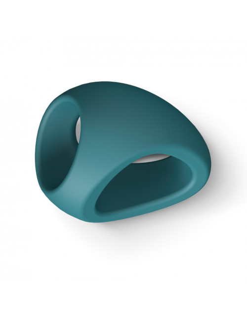 Flux Ring Teal Me - Pierścień na penisa bez wibracji silikonowy, podwójny