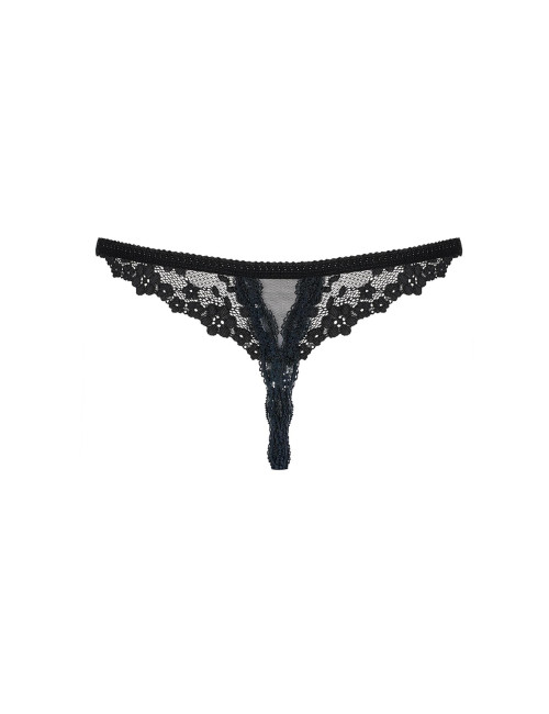 Obsessive Letica Otwarte Stringi Czarne S/M