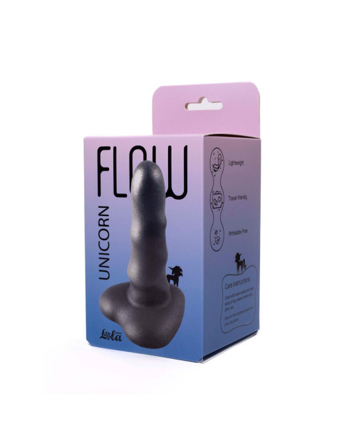 Dildo Unicorn Mini Black - Realistyczne Zabawki Flow Compact