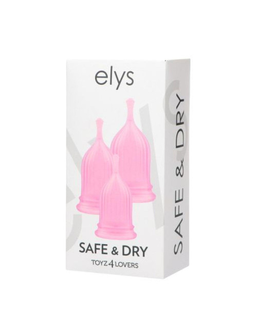 Kubki menstruacyjne Coppette mestruali Safe & Dry - silikon medyczny, higiena intymna, zestaw 3 szt.