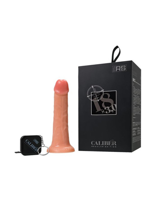 RealStick CALIBER 18/3 - realistyczne dildo z przyssawką, 18 cm, 3 cm | Zabawki / Wibratory / Realistyczne