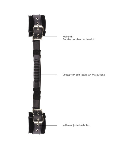 Bonded Leather Hand Cuffs With Handle