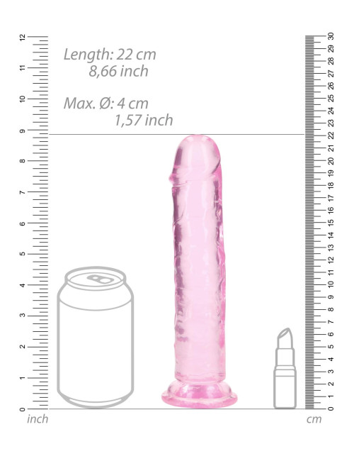 Dildo Żelowy Realistyczny z Przyssawką – 8'' / 20 cm – Zabawki Żelowe