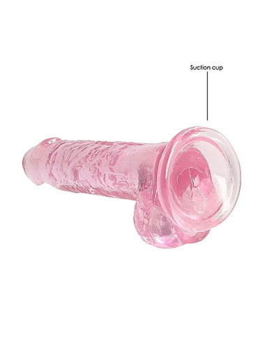 7 / 18 cm Realistic Dildo With Balls - Pink