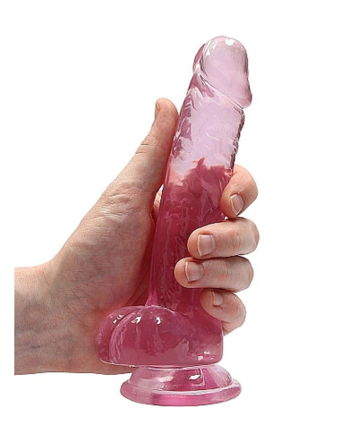 7 / 18 cm Realistic Dildo With Balls - Pink