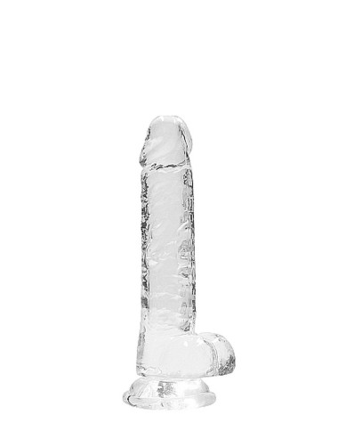 7 / 18 cm Realistic Dildo With Balls - Transparent