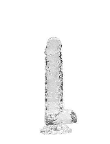 7 / 18 cm Realistic Dildo With Balls - Transparent
