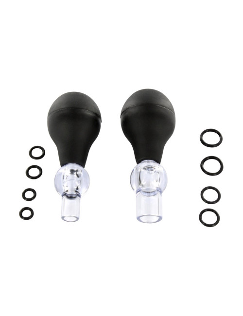 Pompki na sutki BDSM Nipple Pump 10Pc Black - Zabawki SCALA