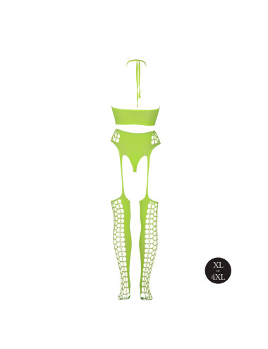 Two Piece with Crop Top and Stockings  XL/XXXXL