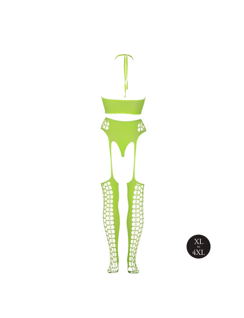 Two Piece with Crop Top and Stockings  XL/XXXXL