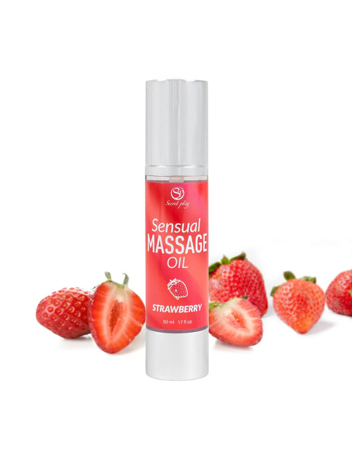 Secret Play Strawberry Massage Oil - olejek do masażu truskawkowy