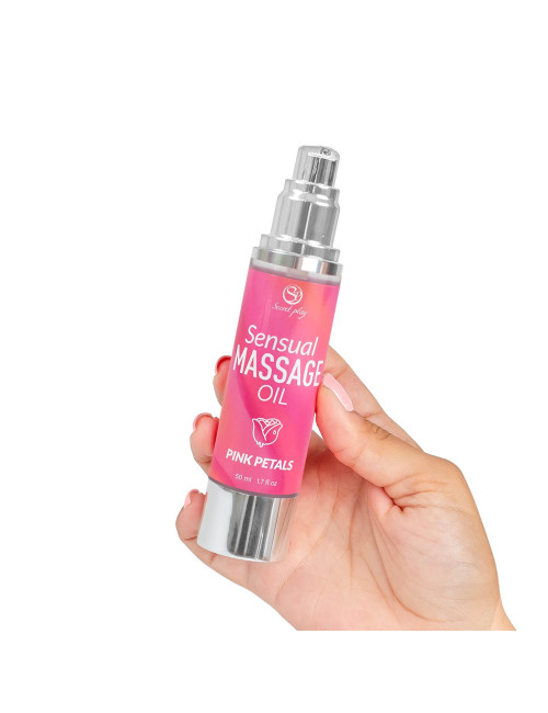 Secret Play Pink Petals Massage Oil - kwiatowy olejek do masażu