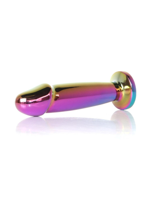 Plug-Jewellery Multicolour Analny Plug ze Stali Nierdzewnej - Biżuteria Analna z Diamentem, 12 cm