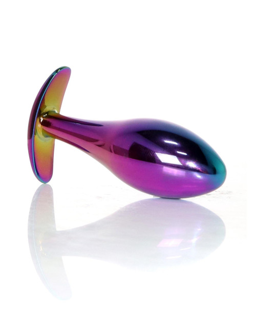 Plug-Jewellery Multicolour Clear L – Biżuteria analna ze stali nierdzewnej, korek 3,2 cm