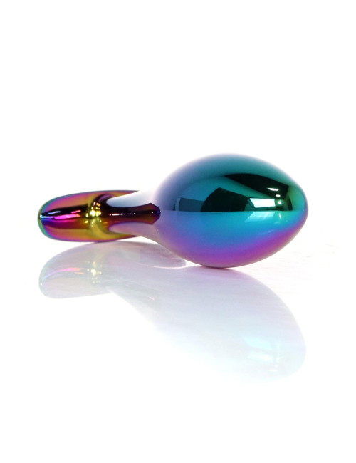 Plug-Jewellery Multicolour Clear L – Biżuteria analna ze stali nierdzewnej, korek 3,2 cm