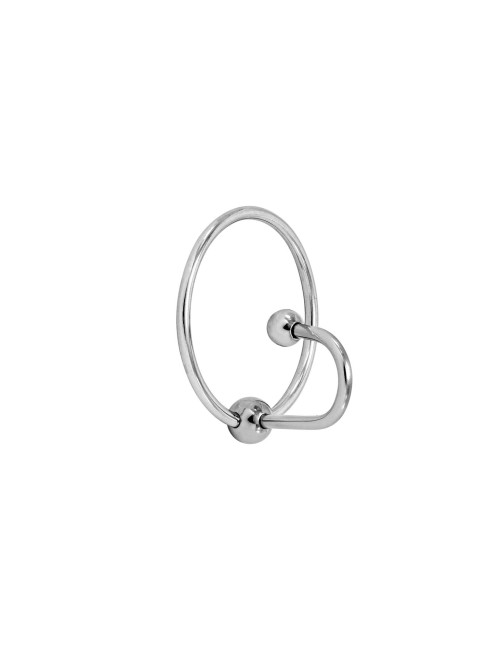 LOCKED END TORC 40 MM T2 - Pierścień na żołądź bez wibracji ze stali nierdzewnej