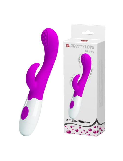 Pretty Love Bruno - Wibrator silikonowy Punkt G, 7 funkcji, 20 cm, bezpieczny dla ciała