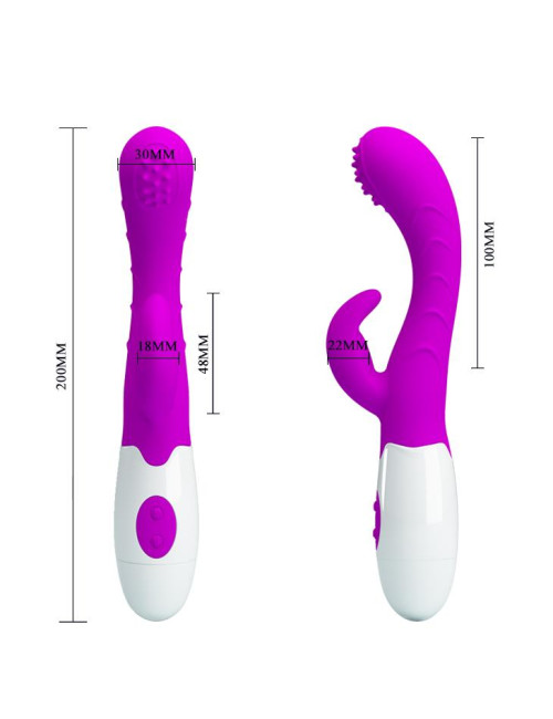 Pretty Love Bruno - Wibrator silikonowy Punkt G, 7 funkcji, 20 cm, bezpieczny dla ciała